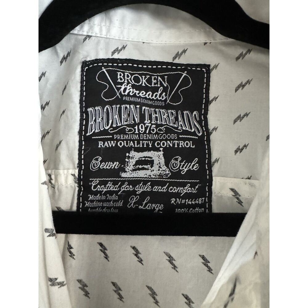 Mens Broken Threads Button Down Short Sleeve Shir… - image 2